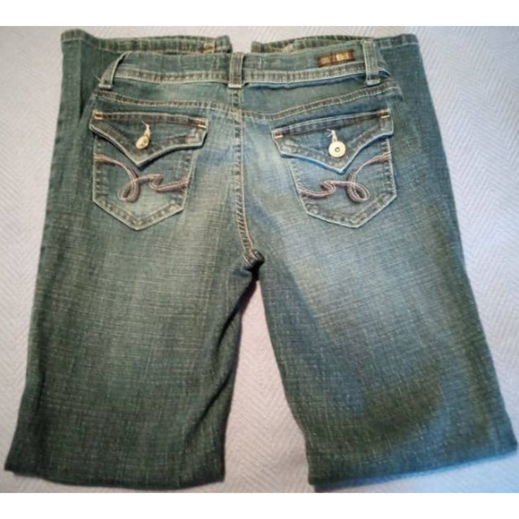 L.e.i. Chelsea Bootcut Jeans Girls Size 12S Low Rise Slim Fit Cotton Blend (AD4) - Picture 3 of 4